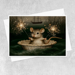 Sparkler Sailor Mouse - Note Card