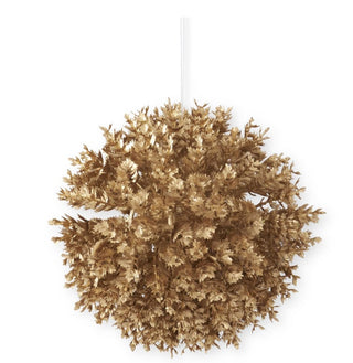 Gold Small Leaf Round Ornament - Choose Size