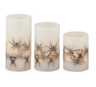 Spider Wax LED Flicker Flame Candle with Timer - Choose Size