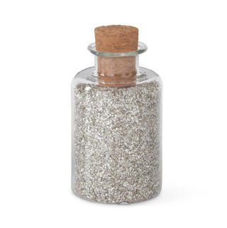 Glass Bottle of Glitter Sand - Choose Silver or Gold