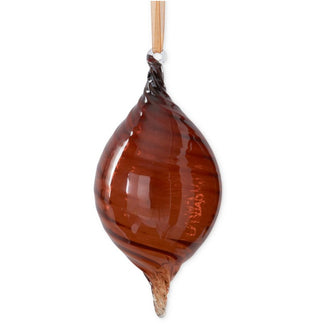 Brown Swirl Glass Ornament - Choose Style
