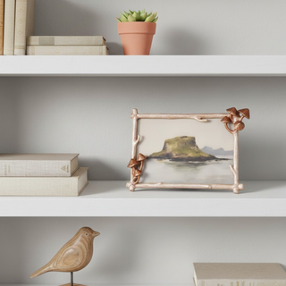 4" x 6" Enameled Metal Photo Frame with 3D Mushrooms