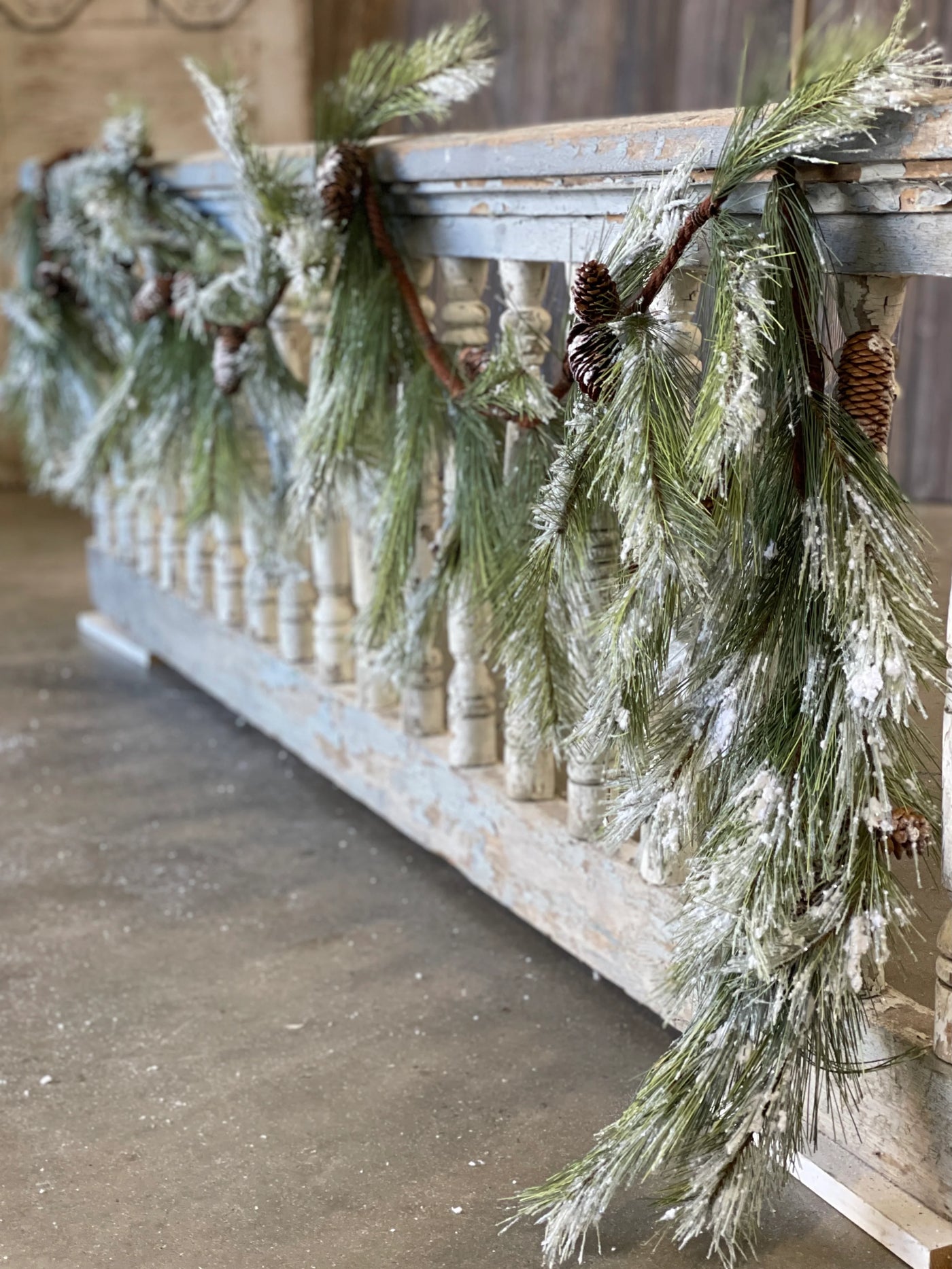 9 Foot Snow Fir Rope Garland