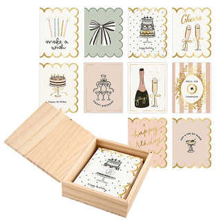 Set of 10 Happy Birthday Boxed Greeting Cards