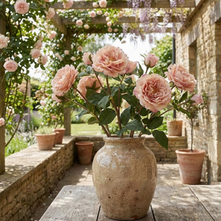 20" Peach Real Touch Distant Drums Rose Spray