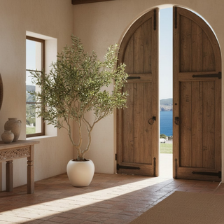 8' Olive Tree In White Planter