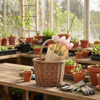 Real Touch Wrapped Tulip Bundle - Choose Style