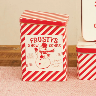 Frosty's Vintage Style Holiday Metal Box