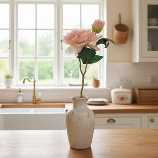 19.25" Blush French Peony Stem