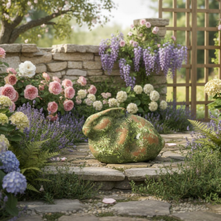 Aged Ceramic Sleepy Bunny