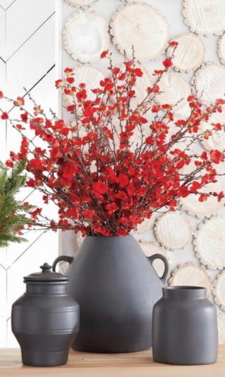 50" Red Cherry Blossom Stem