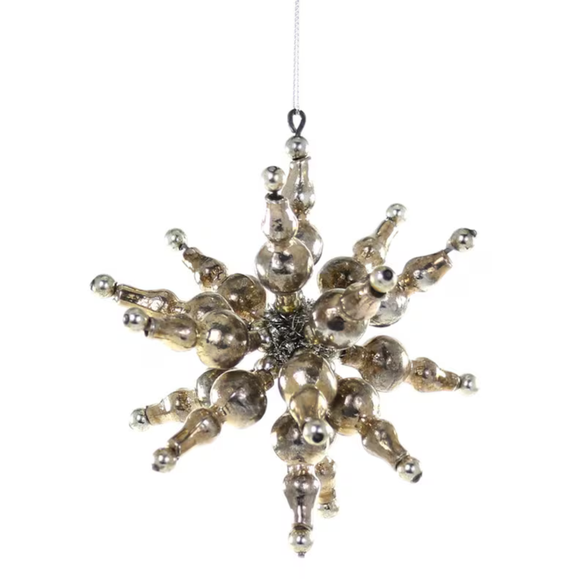 Cody Foster Tinsel Sputnik Star Ornament