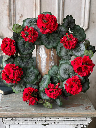20" Jubilee Geranium Wreath