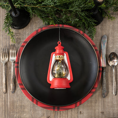 Red Lighted Lantern Ornament