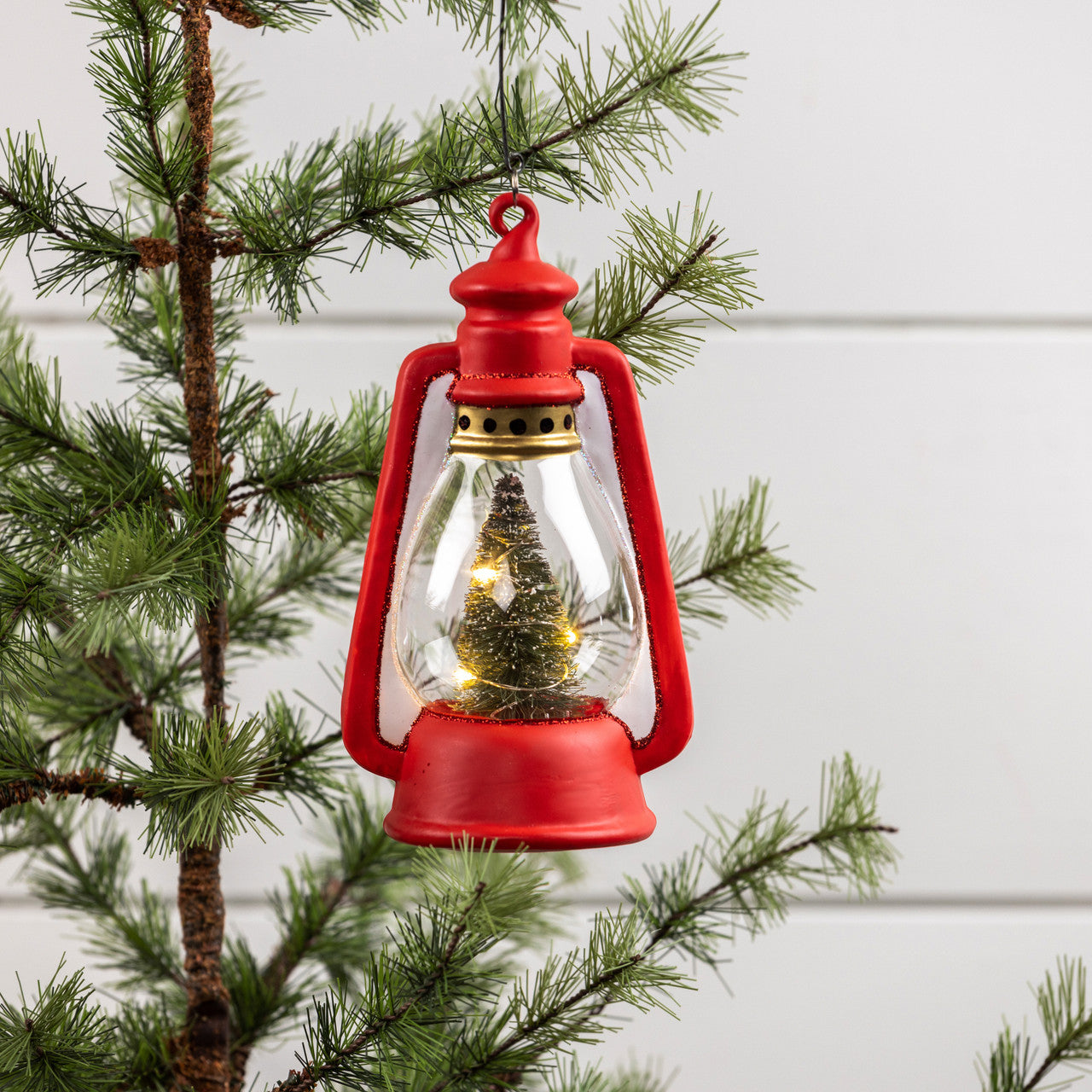 Red Lighted Lantern Ornament