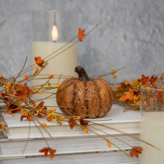 2.75" Light Orange Mache Pumpkin
