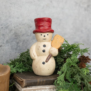 Little Red Hat Paper Mache Snowman