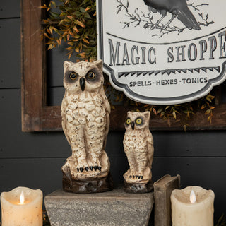 Vintage Style White Owl - Choose Size