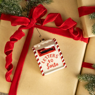 Letters To Santa Glass Ornament