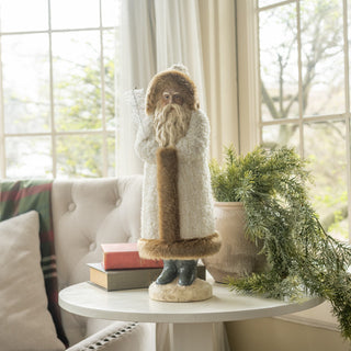17.25" Furry White Belsnickle Santa