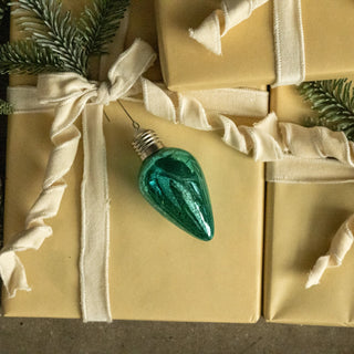 Teal Light Bulb Ornament