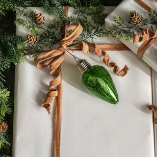 Green Light Bulb Ornament