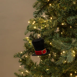 Top Hat with Red Buckle Ornament