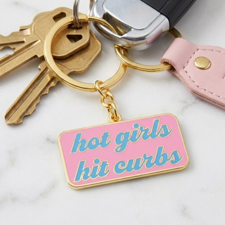Hot Girls Hit Curbs Keychain