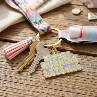 Always Running Late Club Keychain