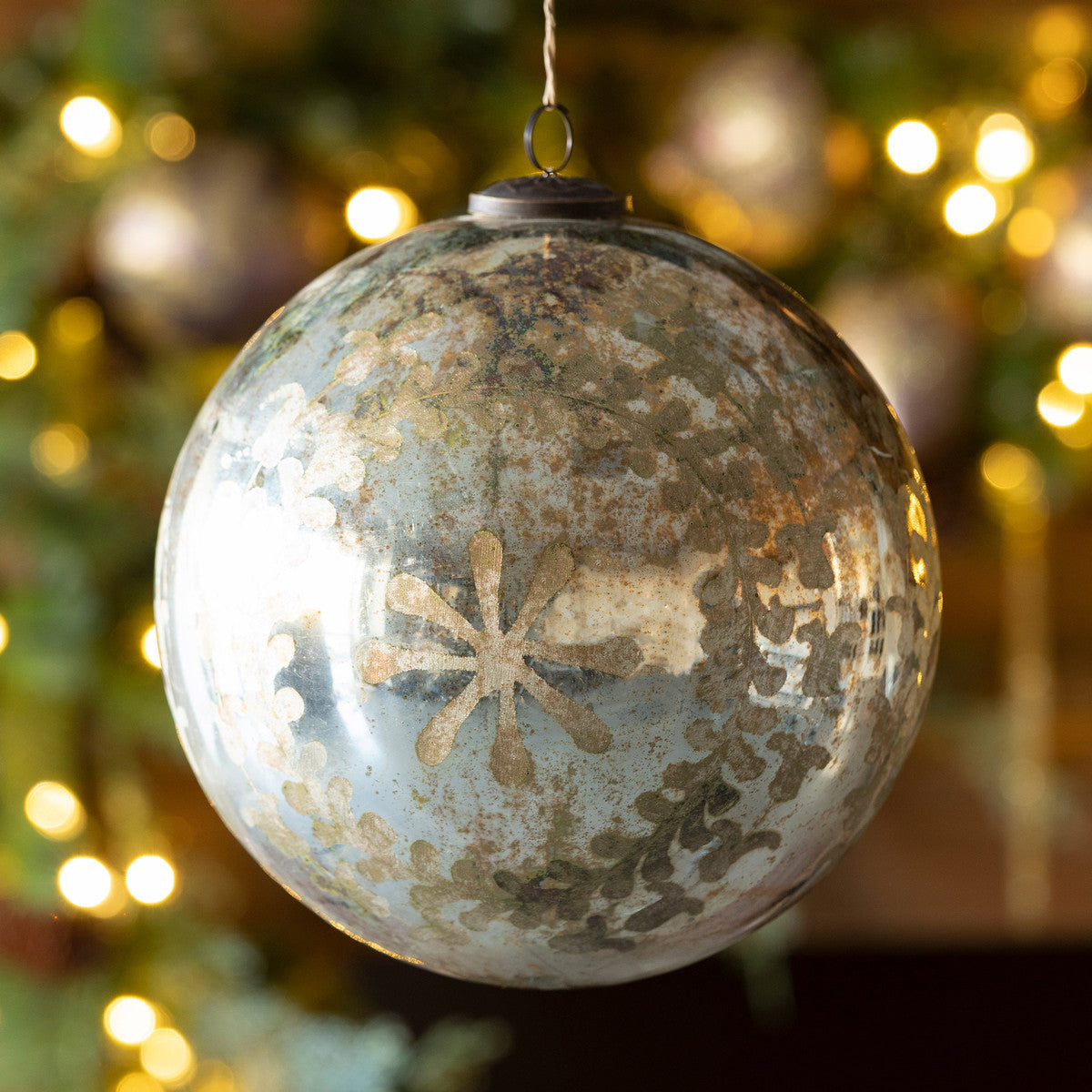 Chateau Etched Mercury Glass Ornament