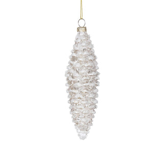 Frosted Pinnacle Pinecone Glass Ornament