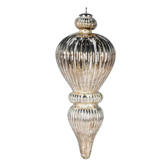 Gold Glass Finial Ornament - Choose Size