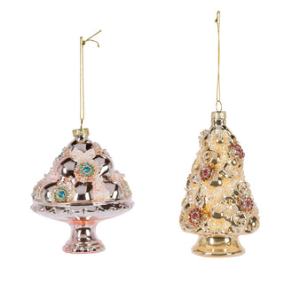 Glass Ice Cream Ornament - Choose Color