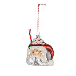 Glass Santa Hot Cocoa Ornament