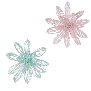 Beaded Glass Flower Ornament Clip - Choose Style