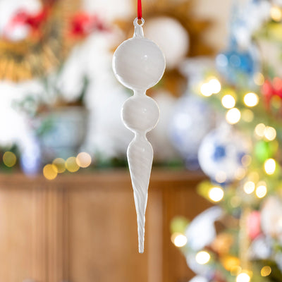 Milky Way Swirl Glass Finial Ornament - Choose Your Size