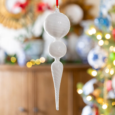 Milky Way Swirl Glass Finial Ornament - Choose Your Size