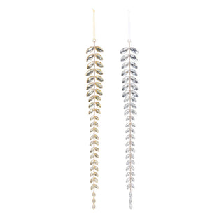 Champagne Gem Vining Drop Ornament - Choose Silver or Gold