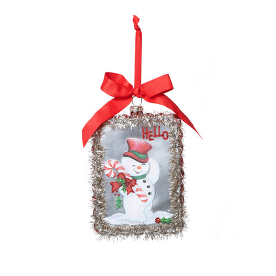 Vintage Style Tinsel Package Ornament