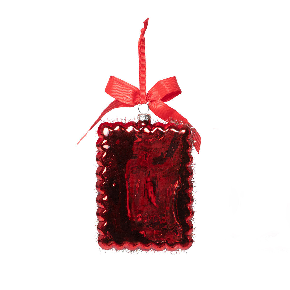 Vintage Style Tinsel Package Ornament