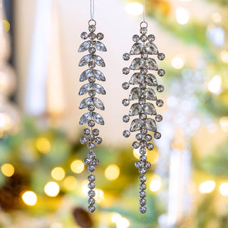 Set of 2 Labradorite Gem Drop Ornaments