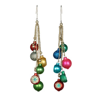 Tinsel and Reflector Ball Bundle Ornament - Choose Color