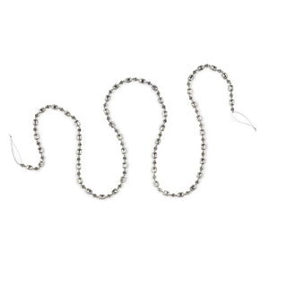 Boxed 72" Silver Pewter and Glass Bead Garland