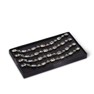 Boxed 72" Silver Pewter and Glass Bead Garland
