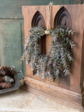 12" Pinecone Hollow Hanging Wreath
