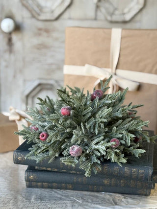 12" Peppermint Frost Half Sphere