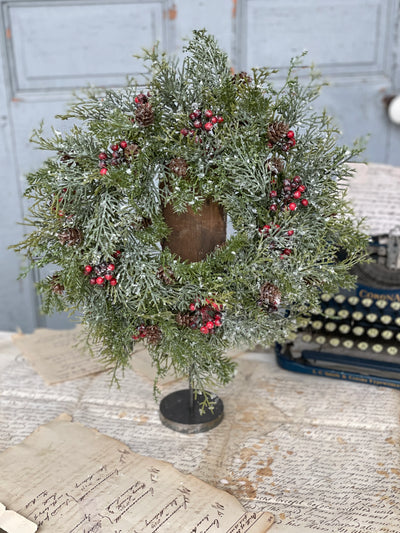 Wintery Mix Candle Ring / Wreath