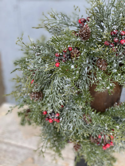 Wintery Mix Candle Ring / Wreath