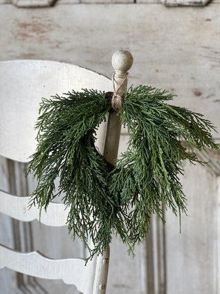 12" Mini Hanging Fine Cedar Wreath