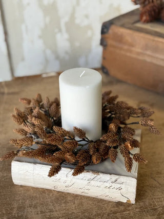 12” Plethora Pinecones Candle Ring